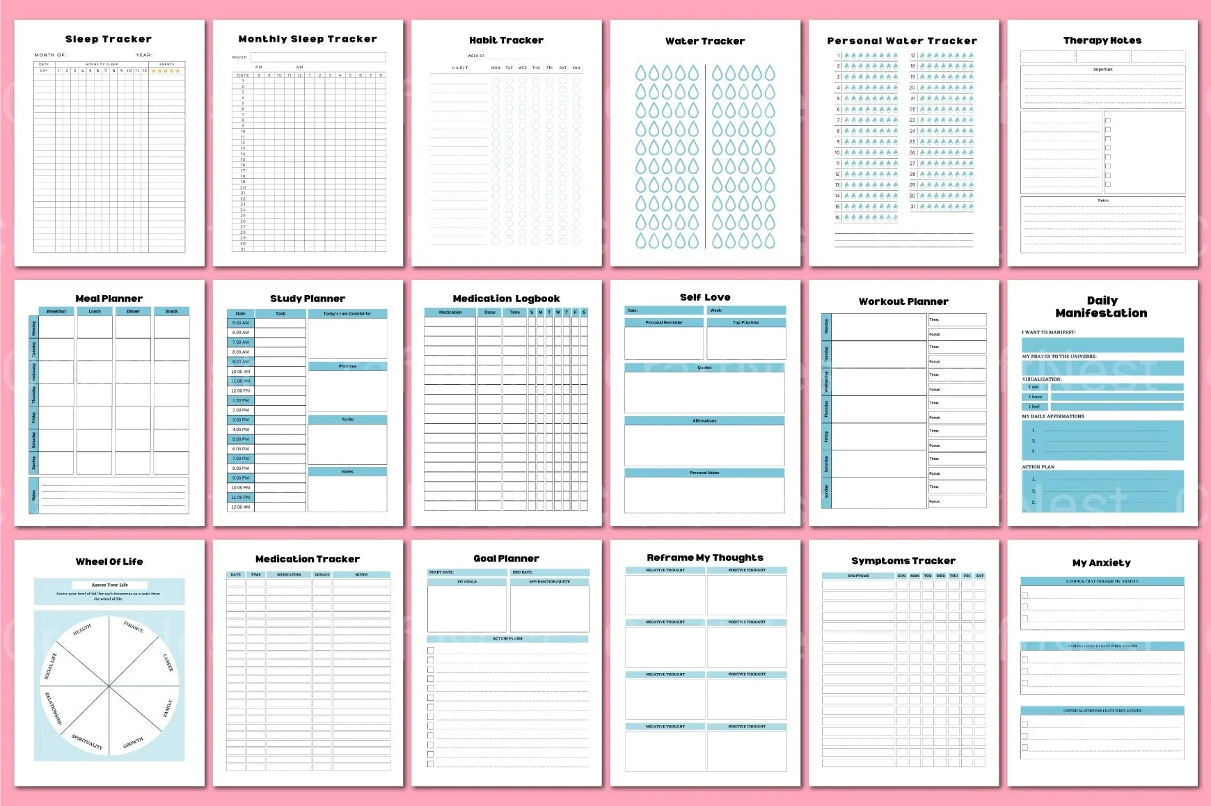 ADHD Printable Planner daily schedule and task tracker for better focus