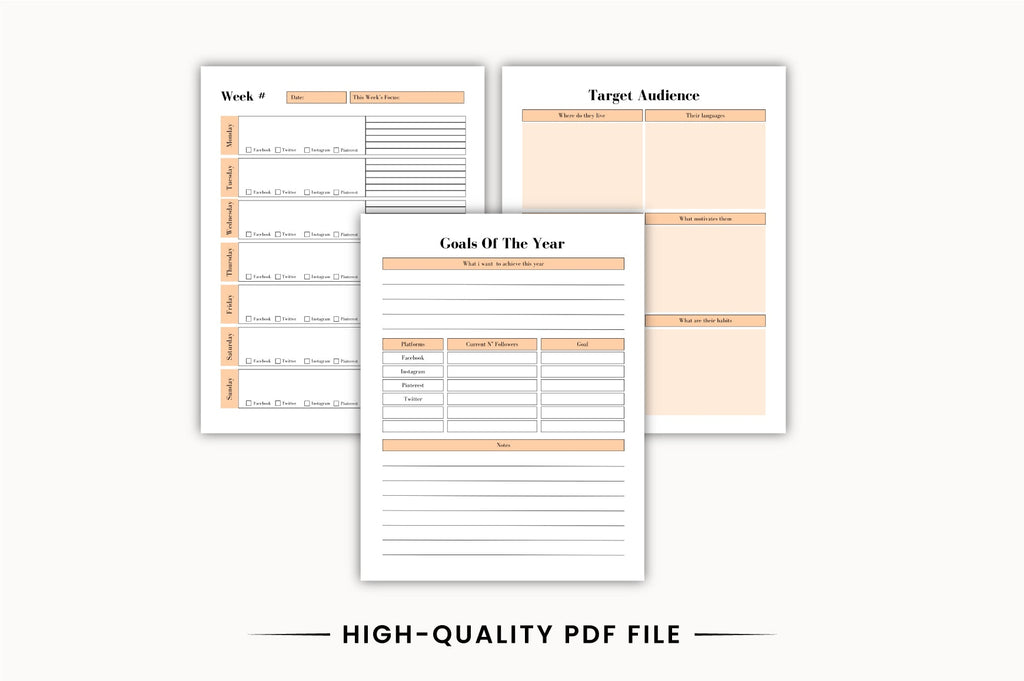 Week Social Media Content Planner