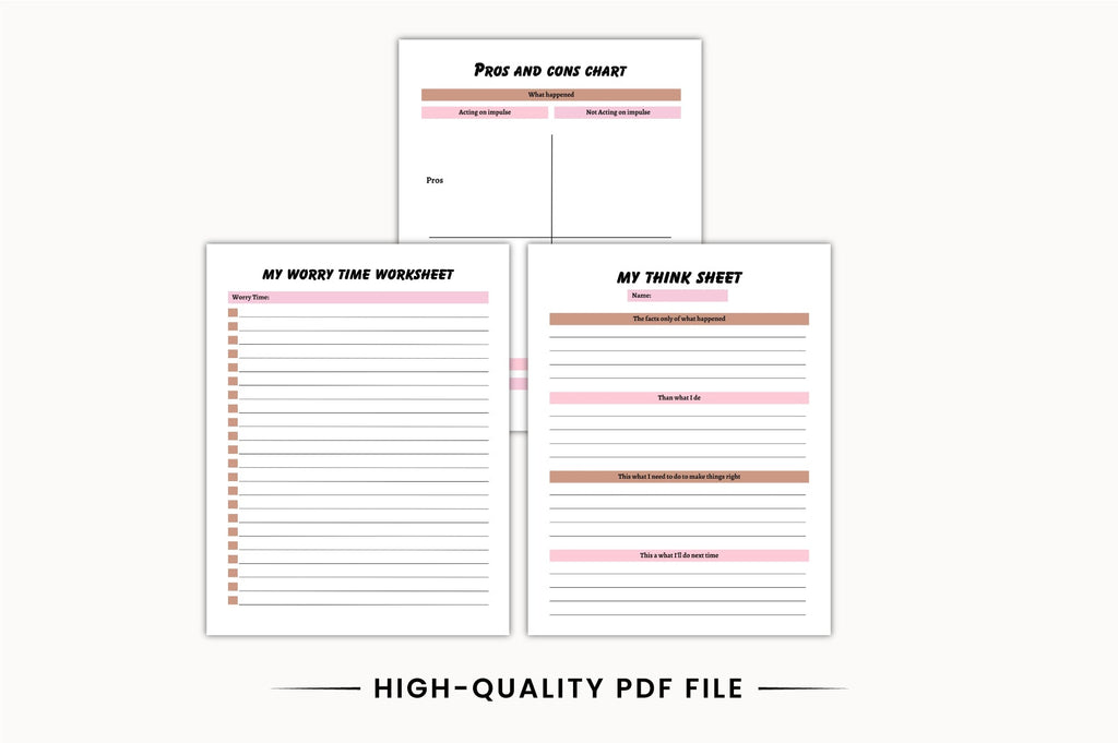 Self Control Skills Activity Planner