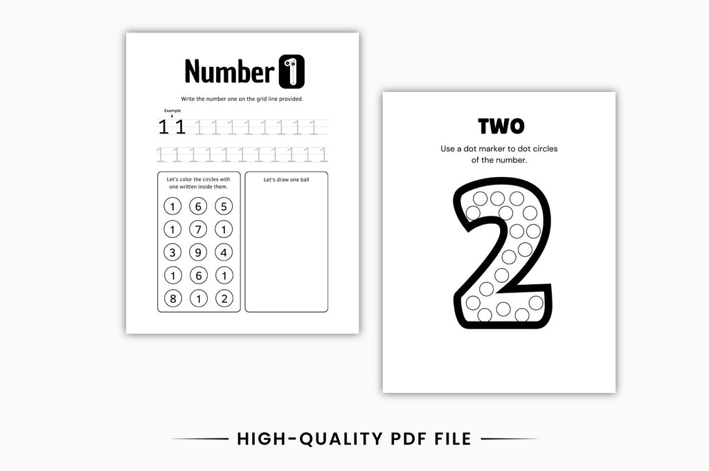 Number Dot Activity Workbook for Kids