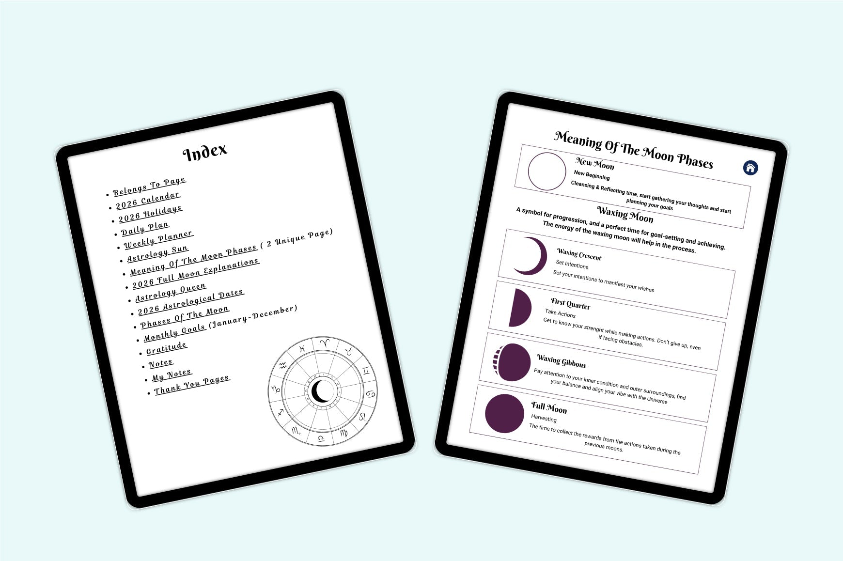 Lunar Astrology Planner