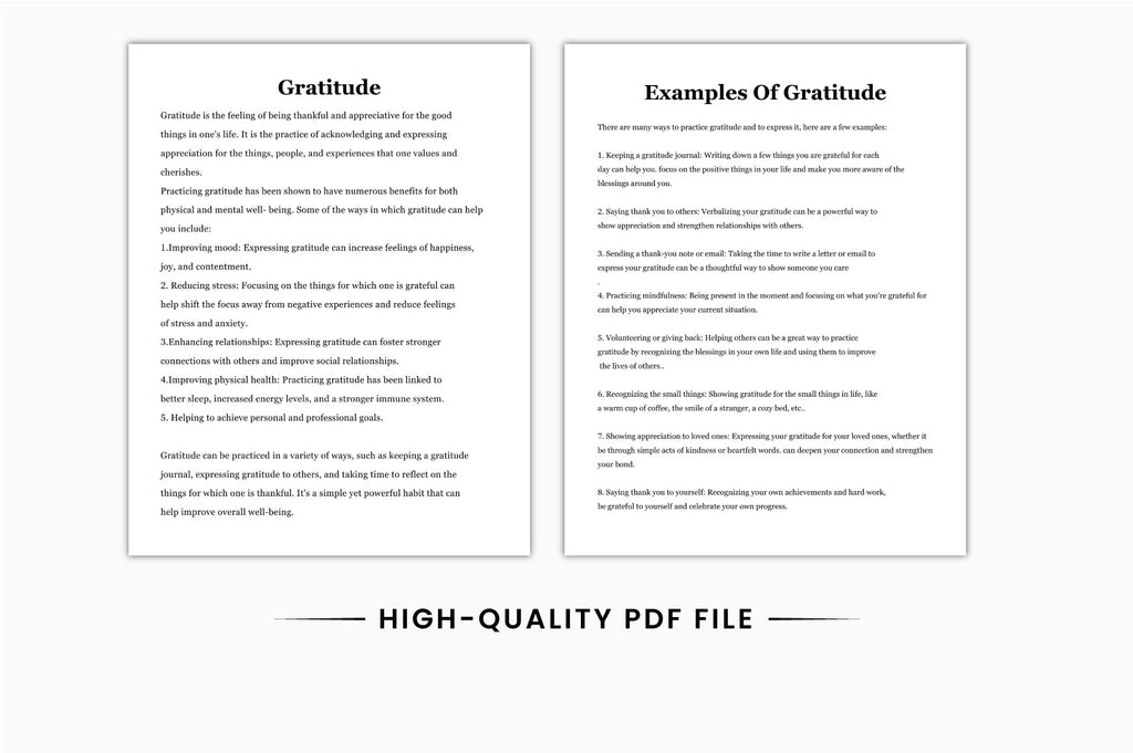 Daily Gratitude Reflection Journal