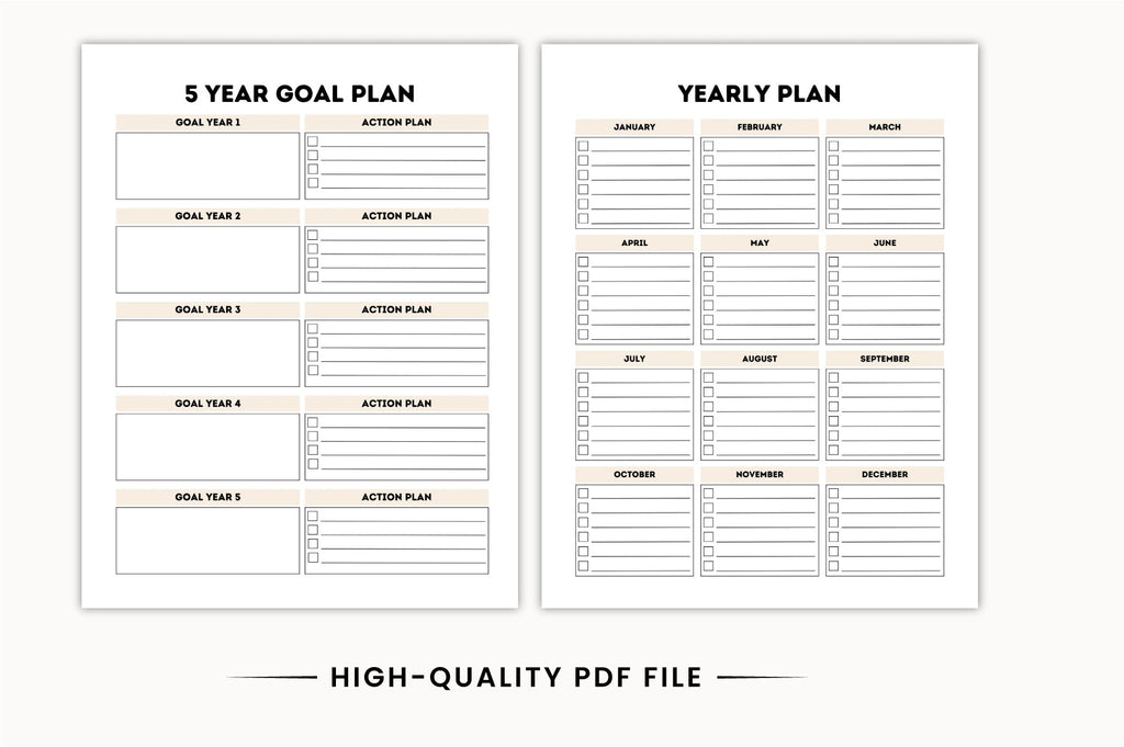 Yearly Life Goals Planner