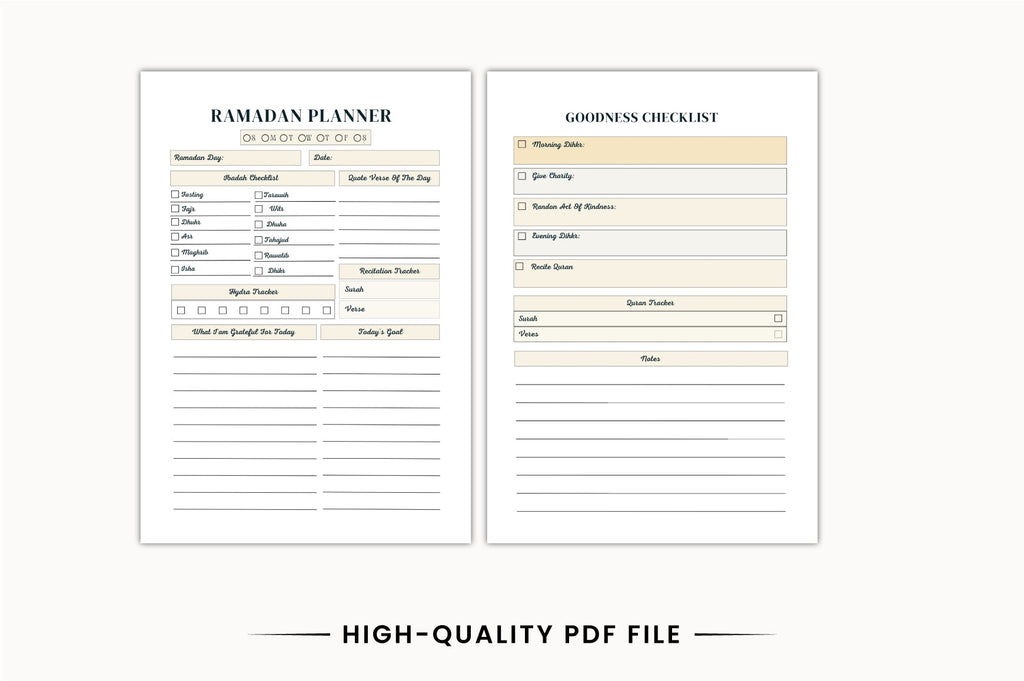 Ramadan Daily Planner
