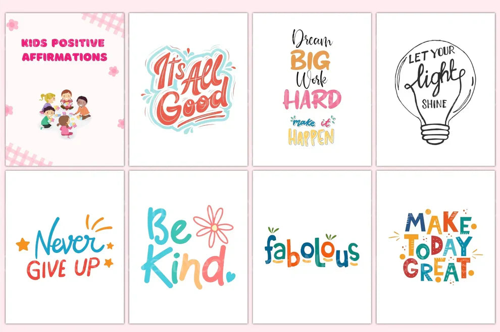 Kids Positive Affirmations Canva Template