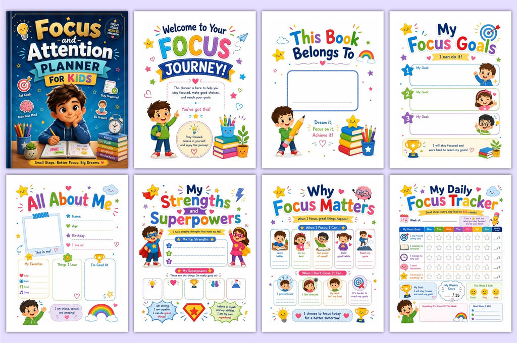 Focus And Attention For Kids Planner