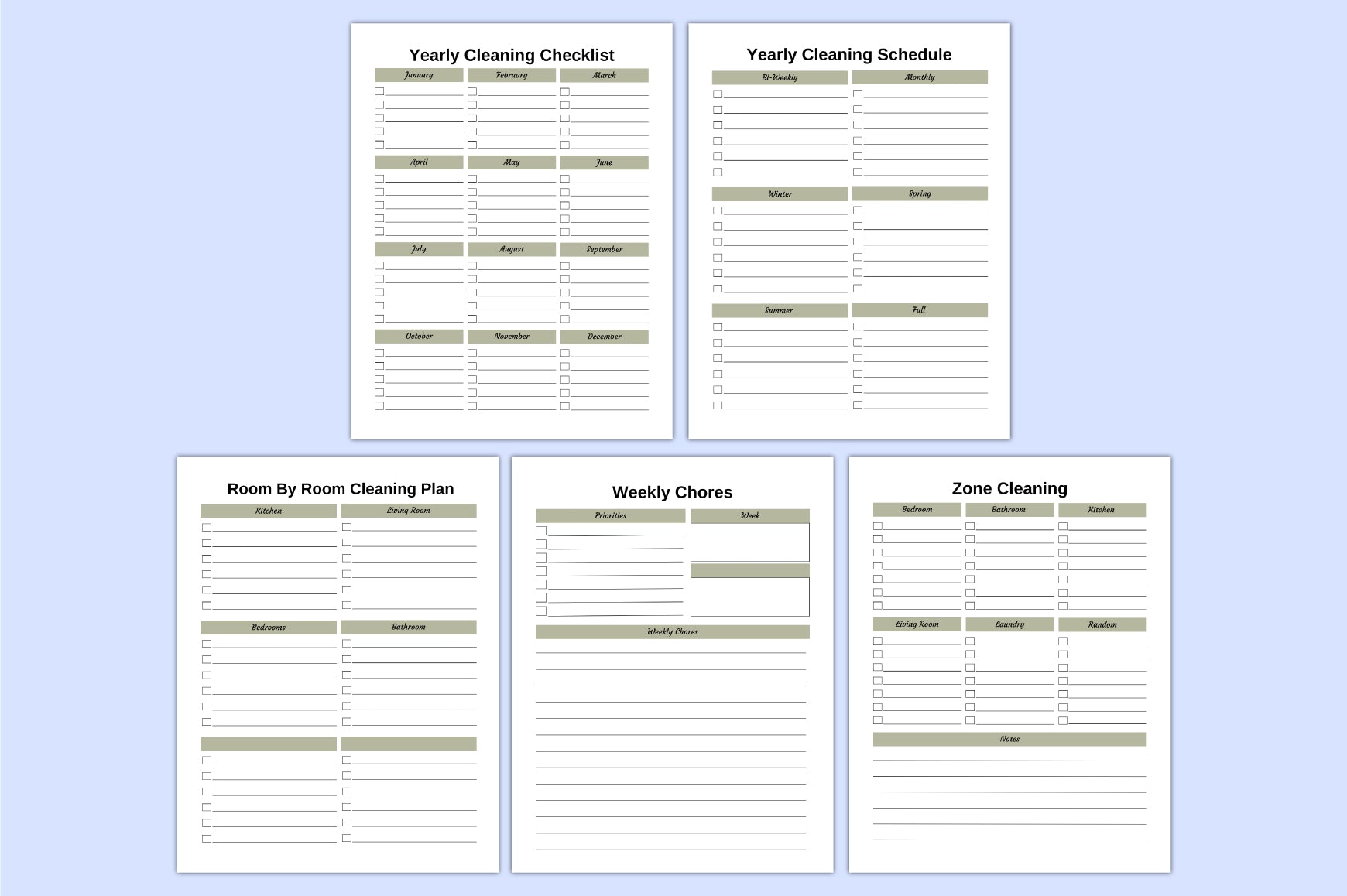 Adhd Cleaning Declutter Planner