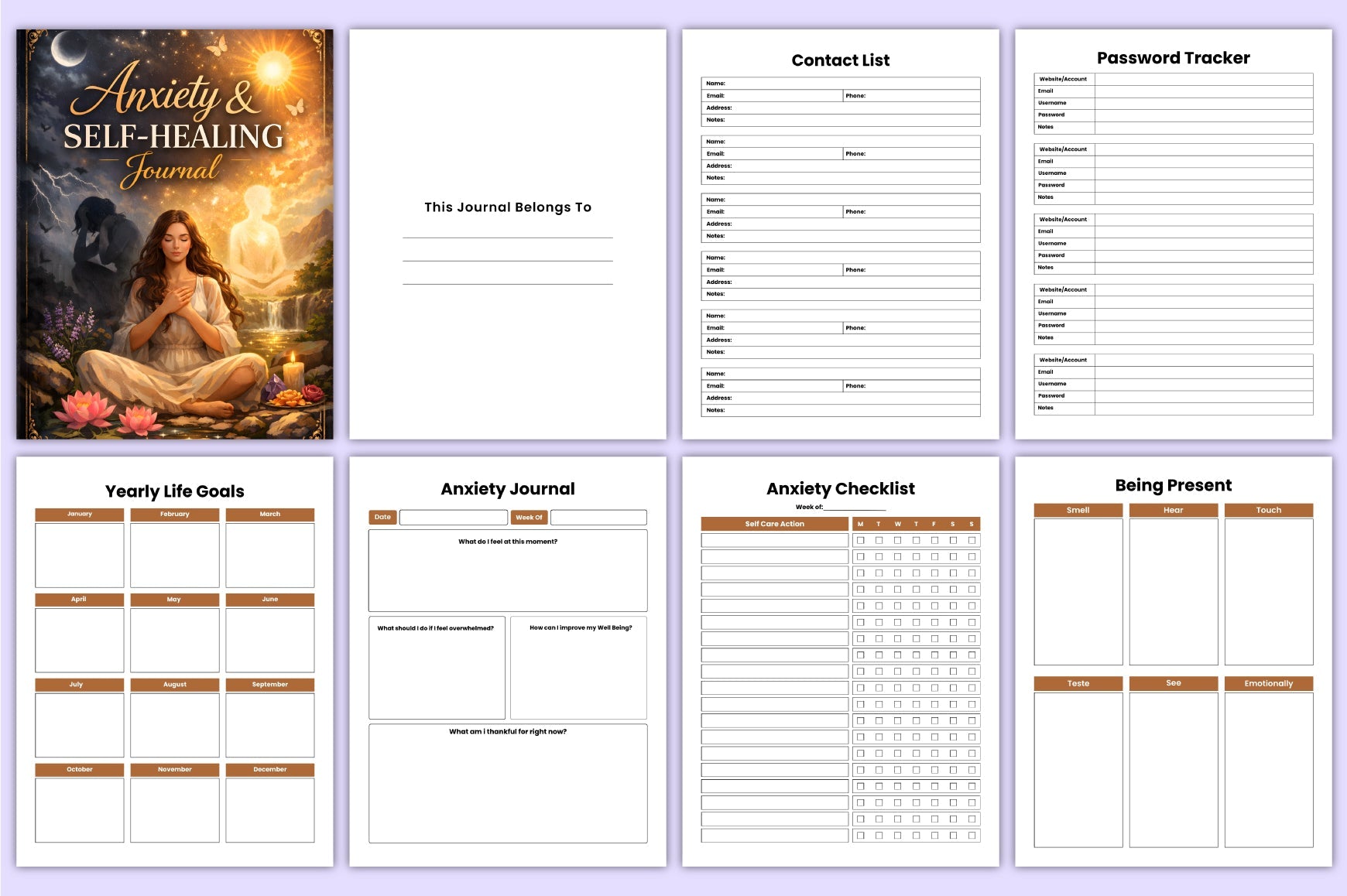 Anxiety Self Healing Journal