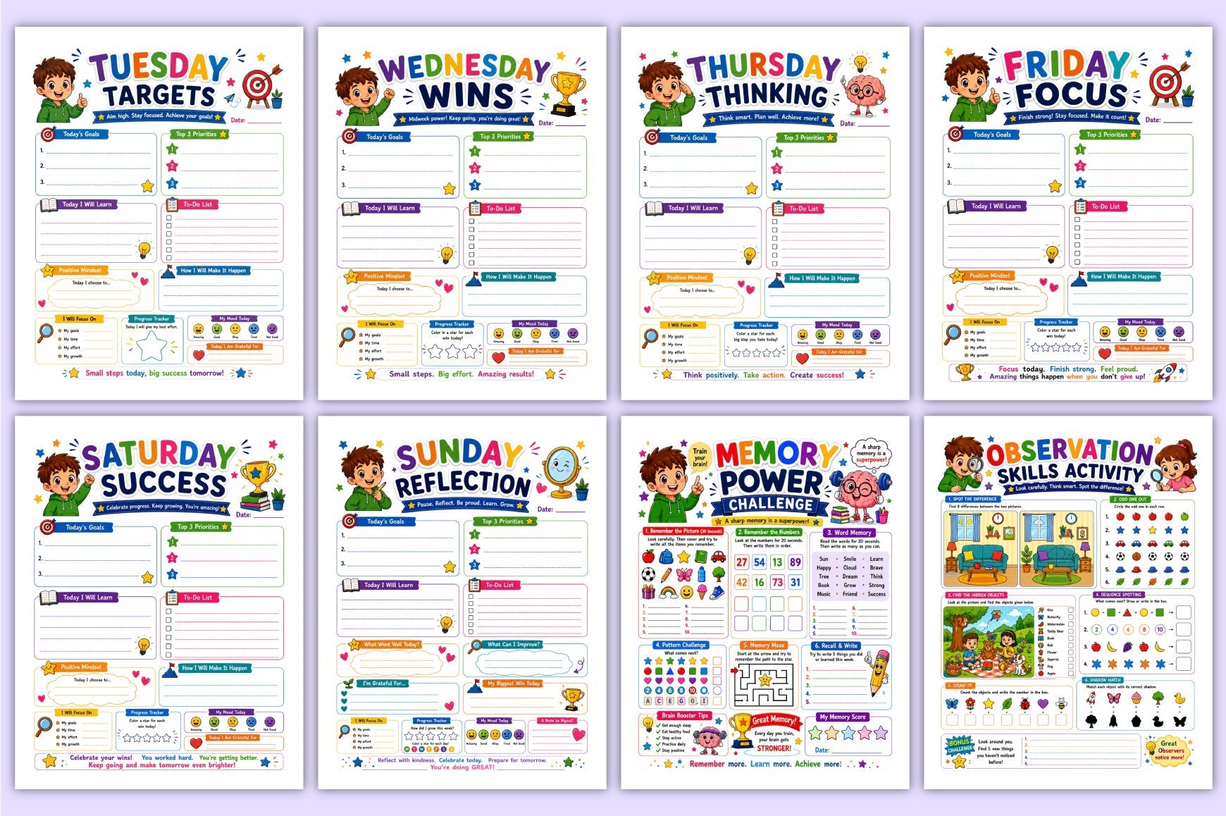 Brain Boost For Kids Planner