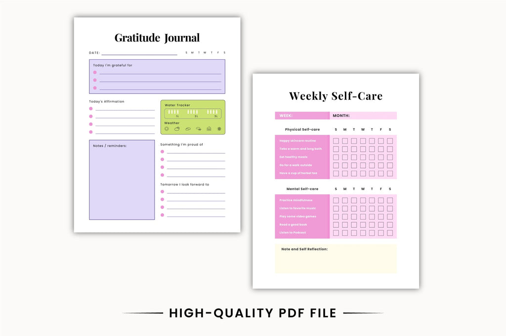 Self Care Lifestyle Planner