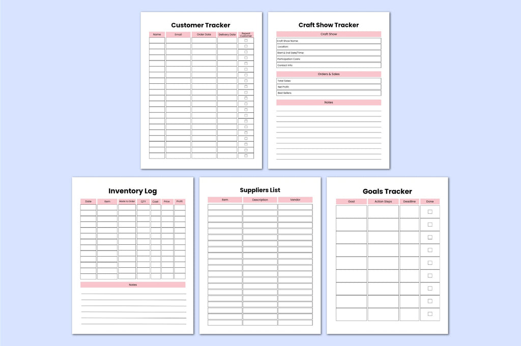 Handmade Product Business Workbook