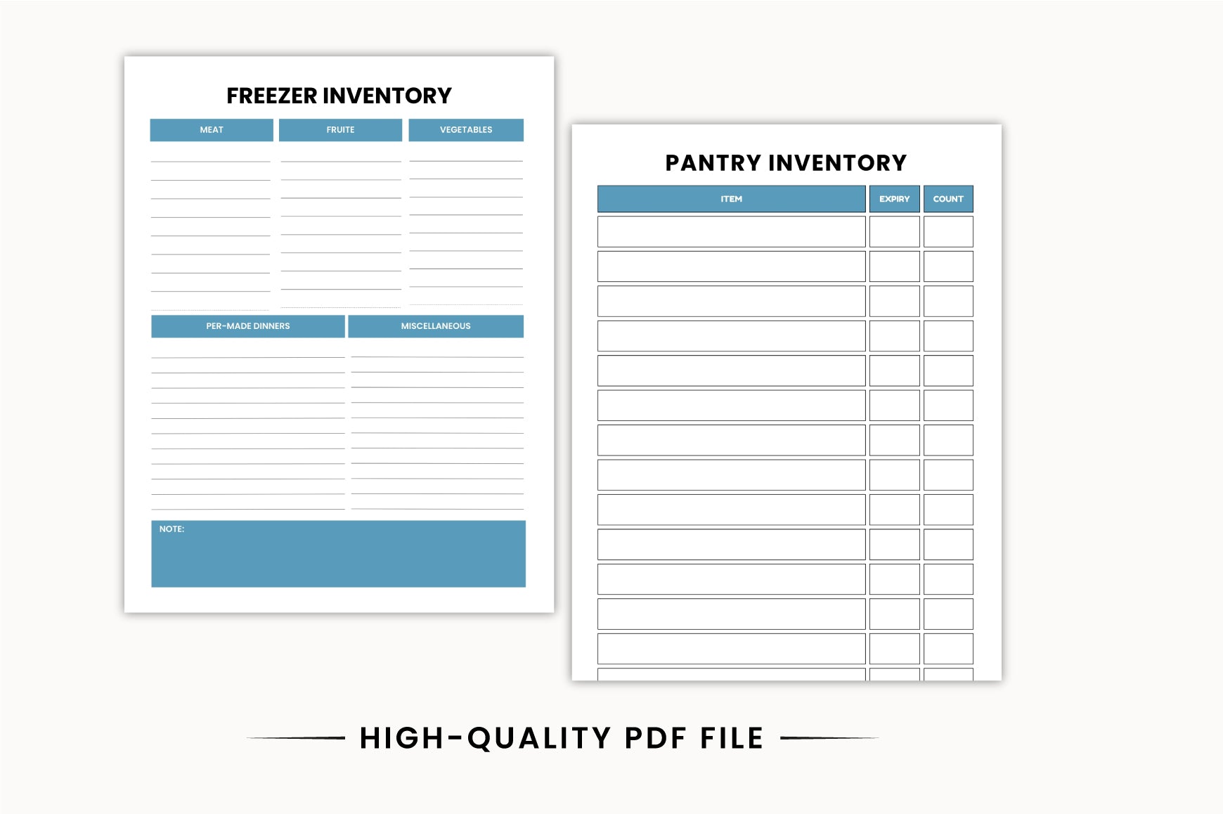Adult ADHD Focus Planner daily planning and organization pages