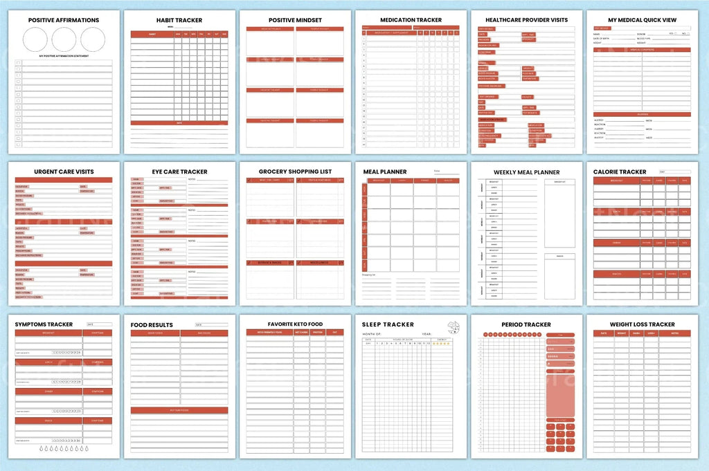 Adult ADHD Planner for Effective Organization goal tracking and habit planner pages