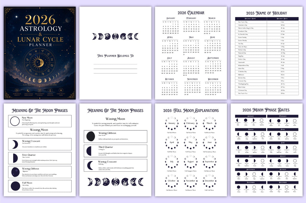 Astrology Lunar Cycle Planner