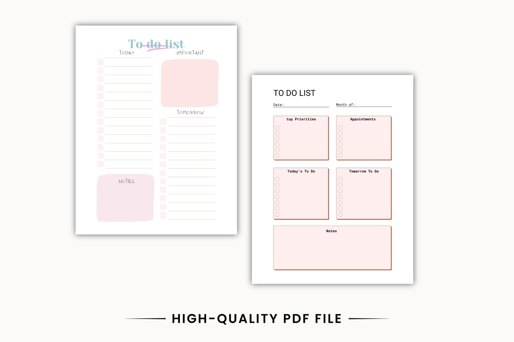 Productivity To-Do List Planner