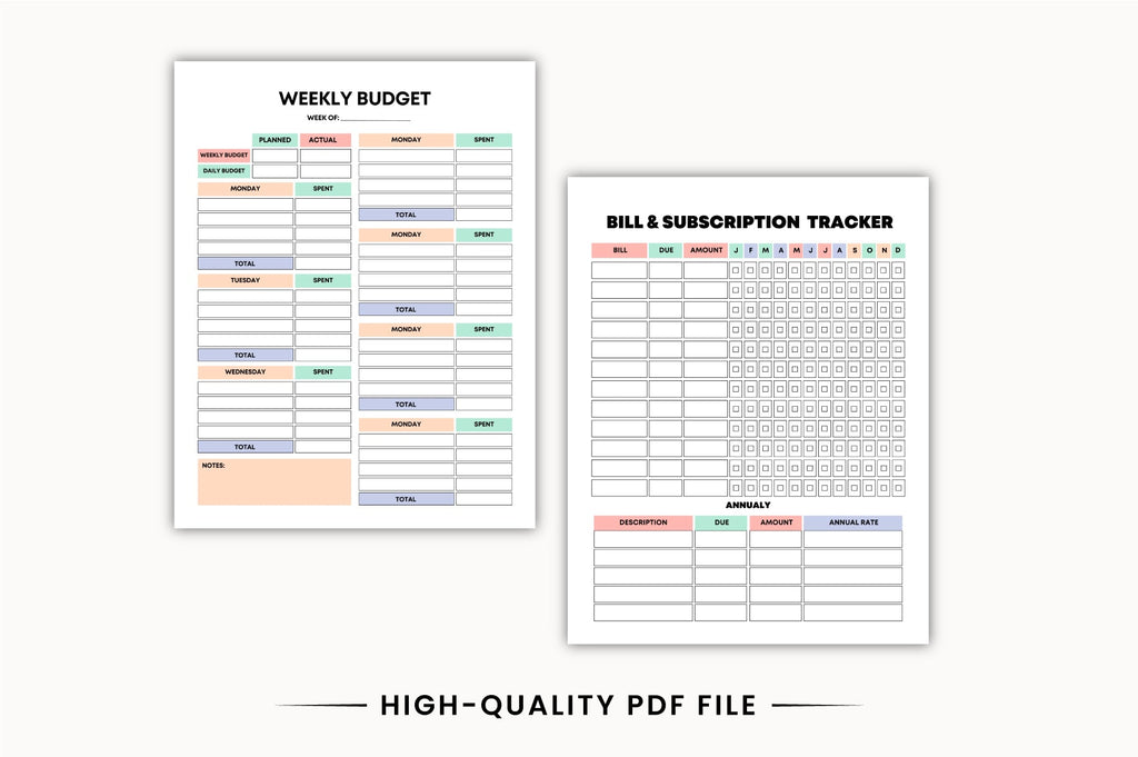 Rainbow Money Planner