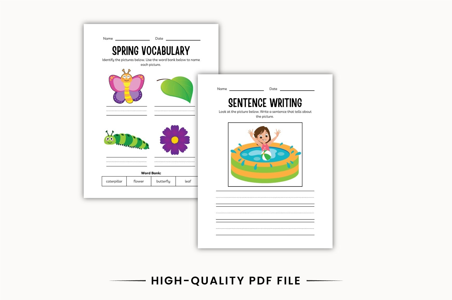 Spring Summer Fun Workbook for Kids