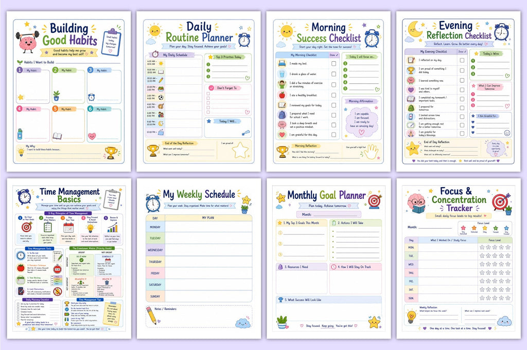 Executive Skills For Kids Planner