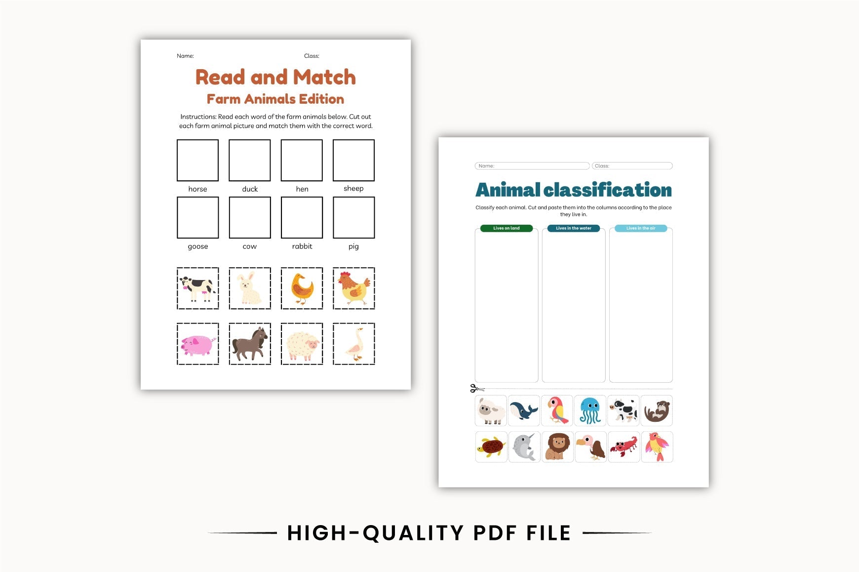 Ending Words Animals Workbook