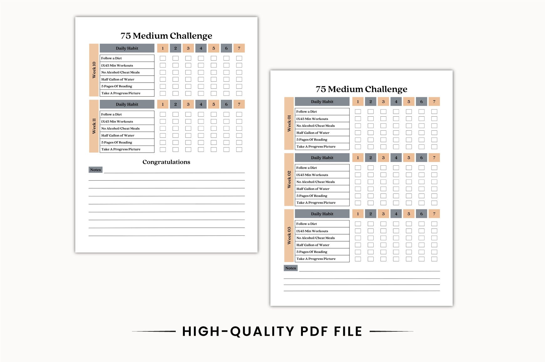 Medium Progress Planner