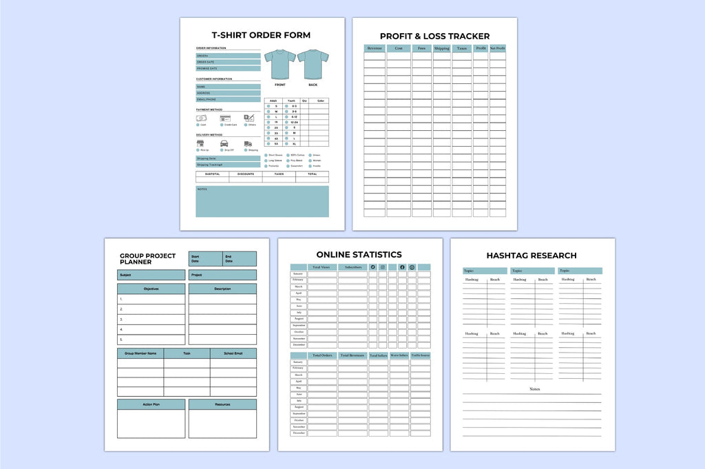 Shirt Business Planner