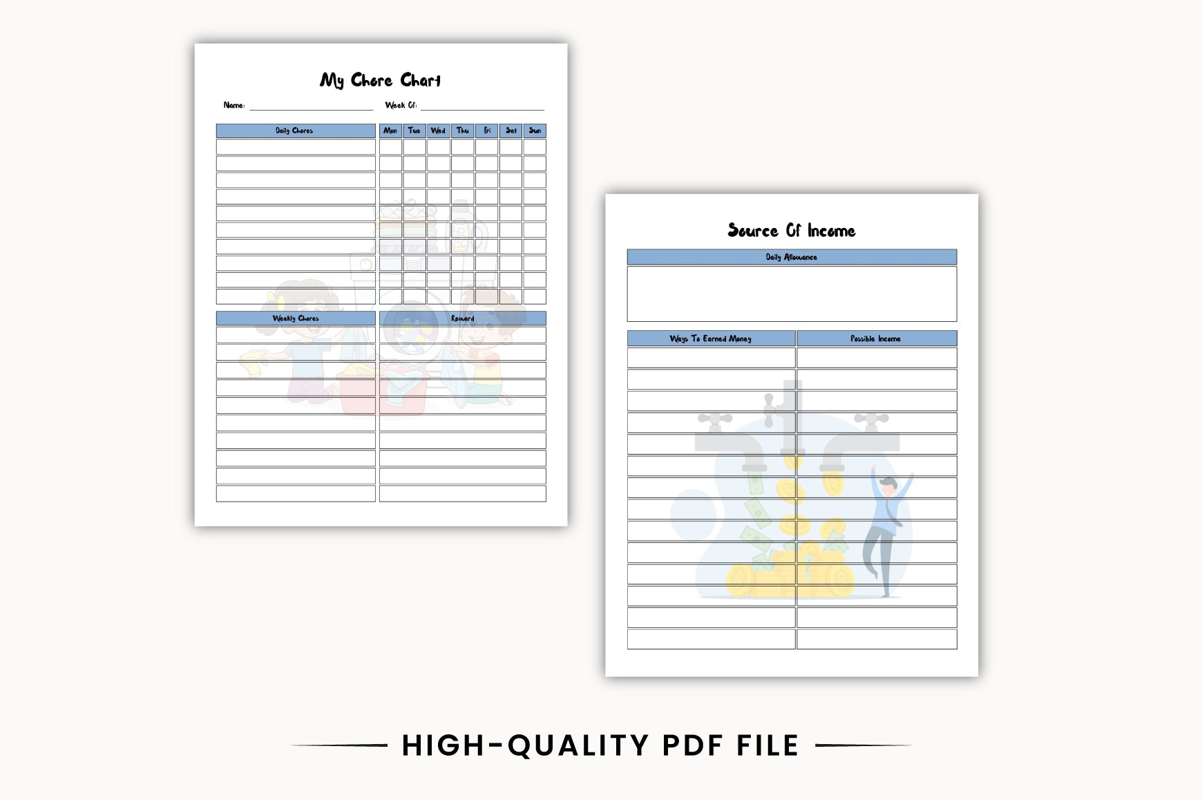 Kids Money Saving Planner
