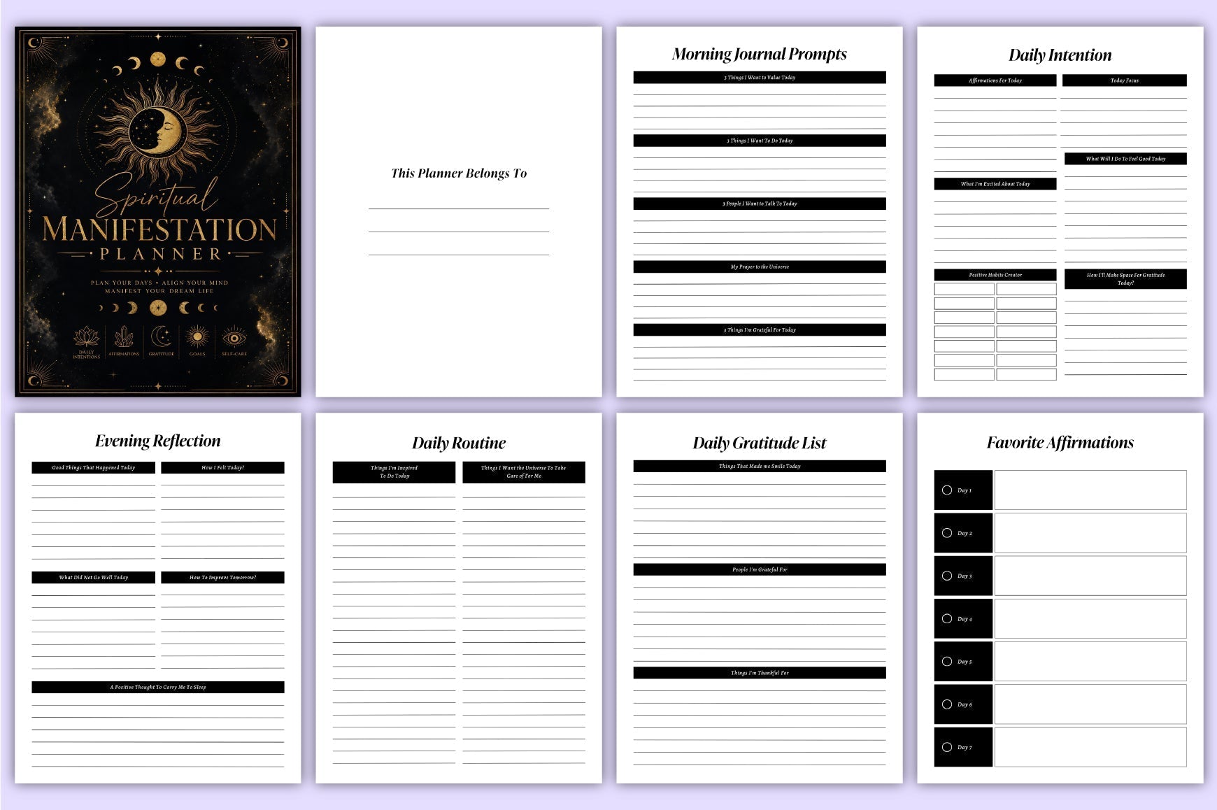 Spiritual Manifestation Planner