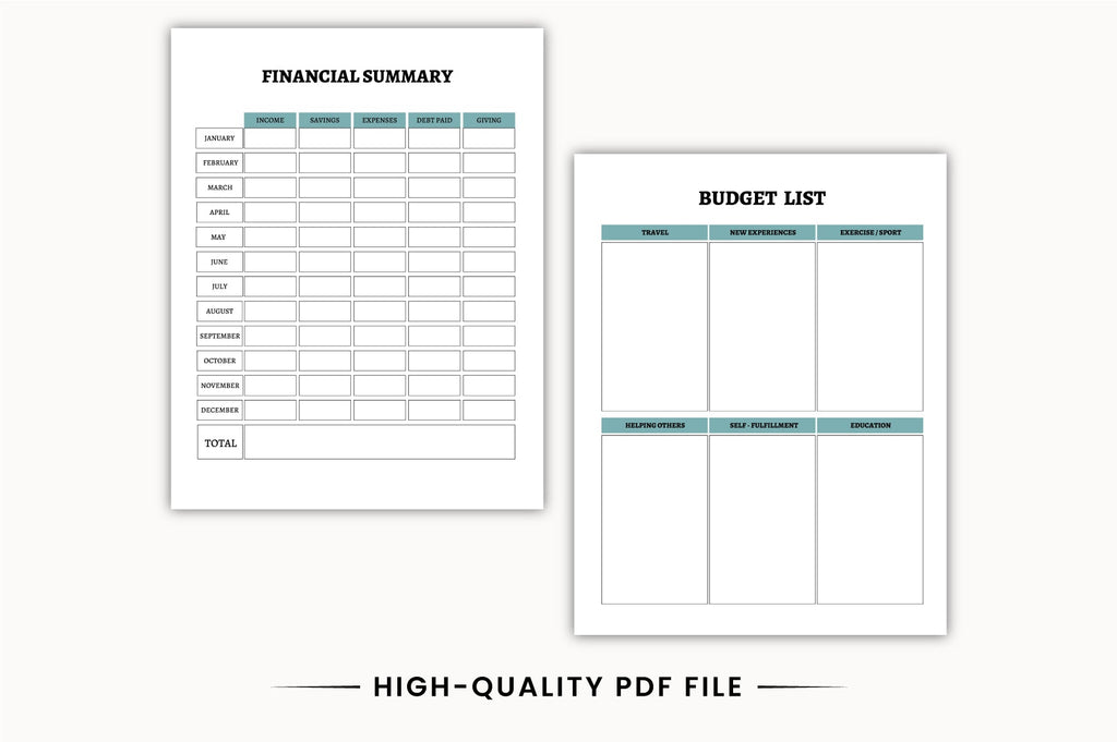 Financial Mindset Planner for Success