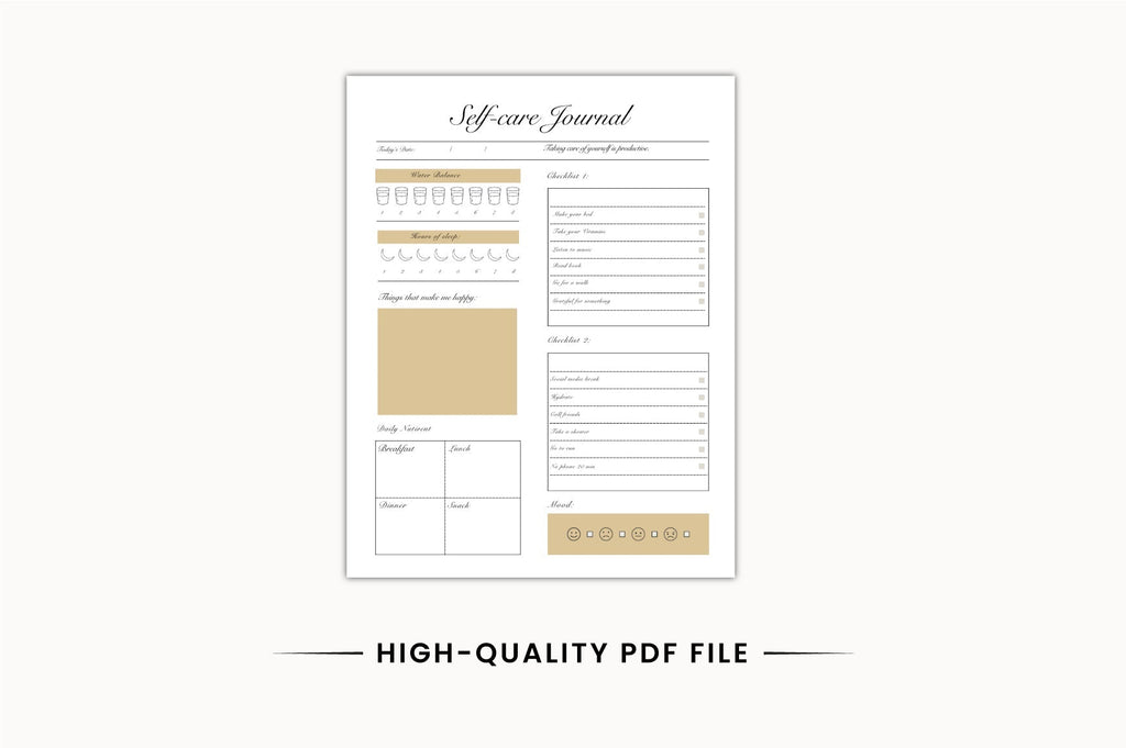 Daily Self Care Journal: 13-Day Guide