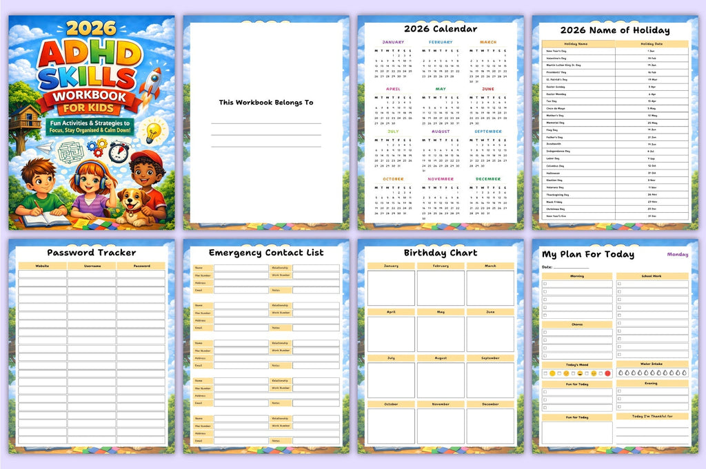 Adhd Skills For Kids Workbook
