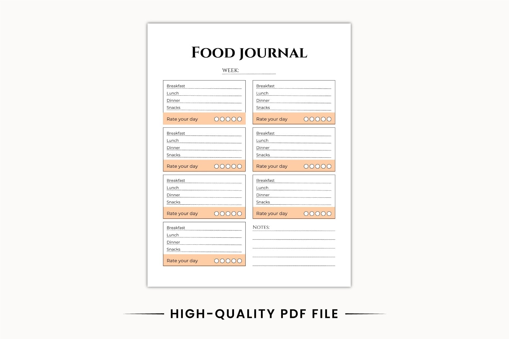 Healthy Eating Journal