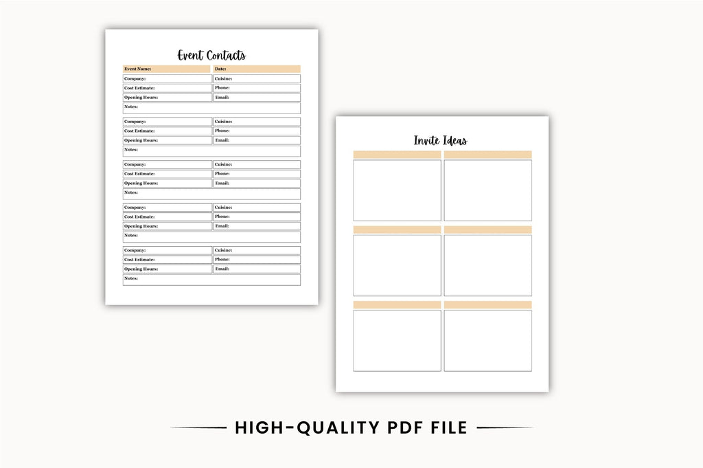 Event Planning Planner