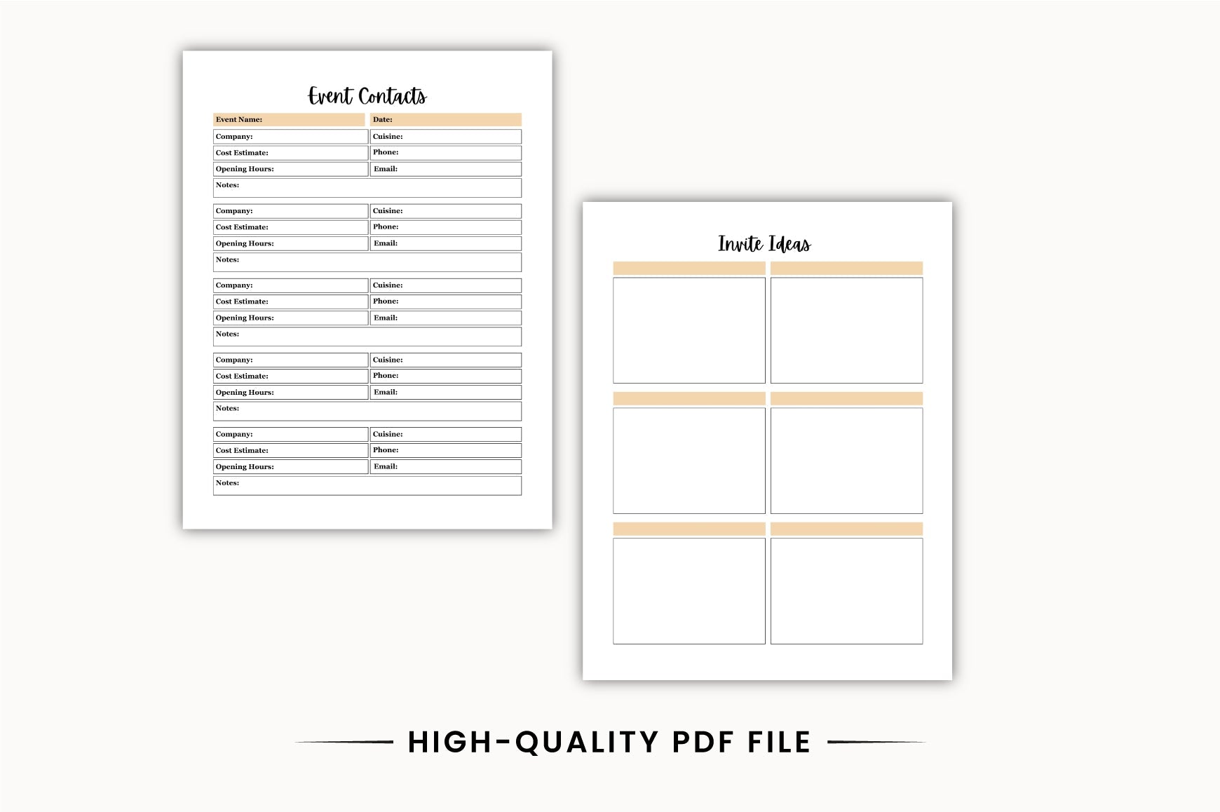 Event Planning Planner