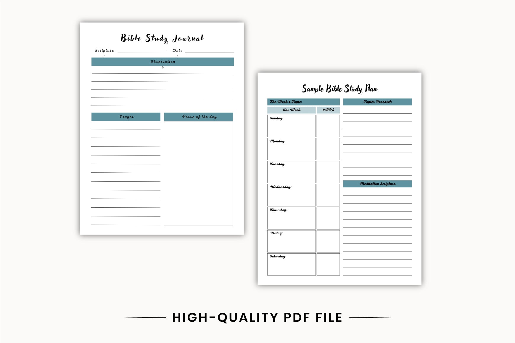 Guided Bible Study Journal