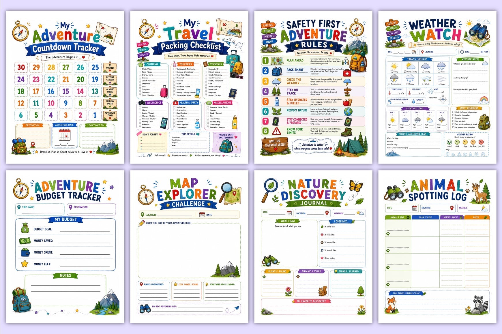 Smart Adventures For Kids Planner