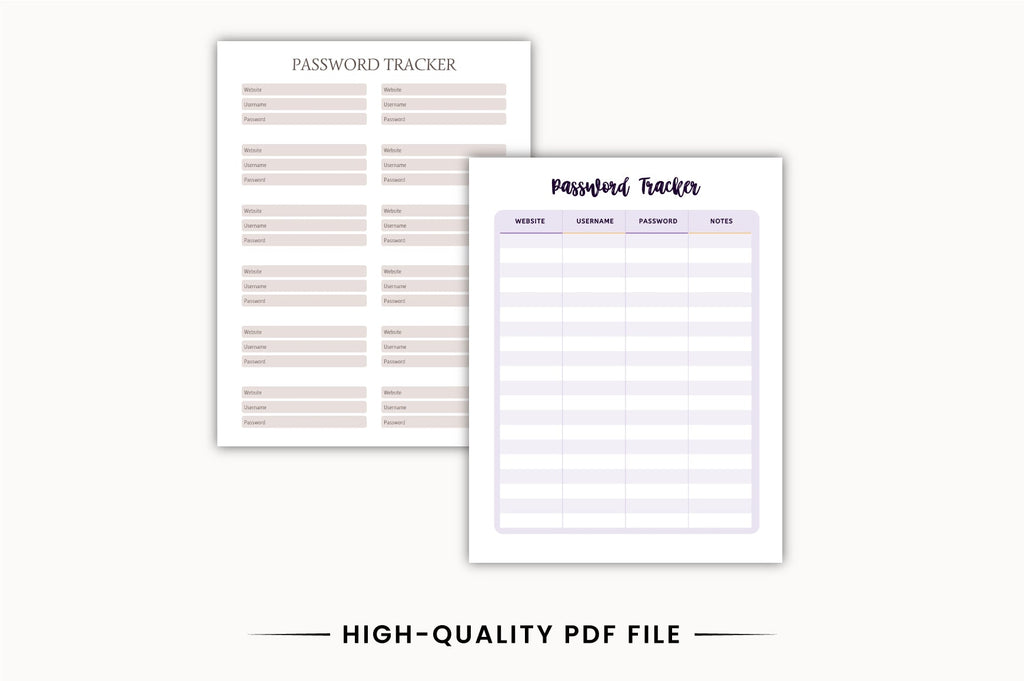 Password Keeper Planner