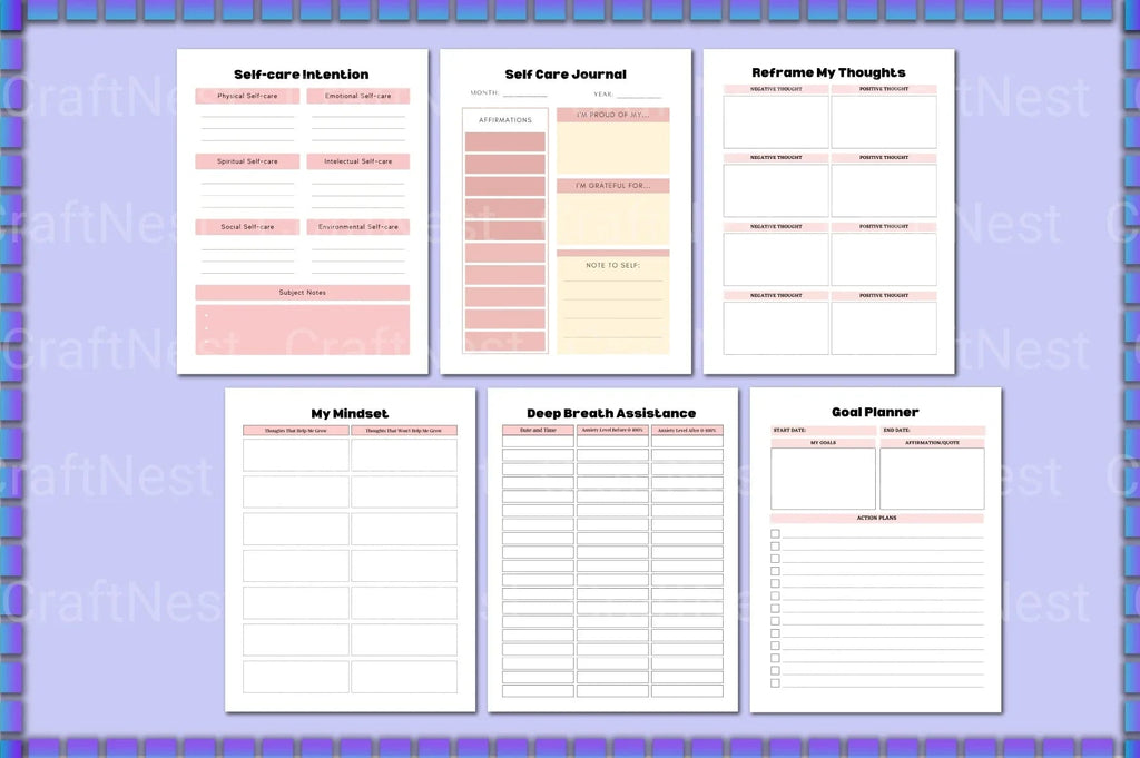 ADHD Mental Health Planner for Improved Focus focus and mindfulness planner