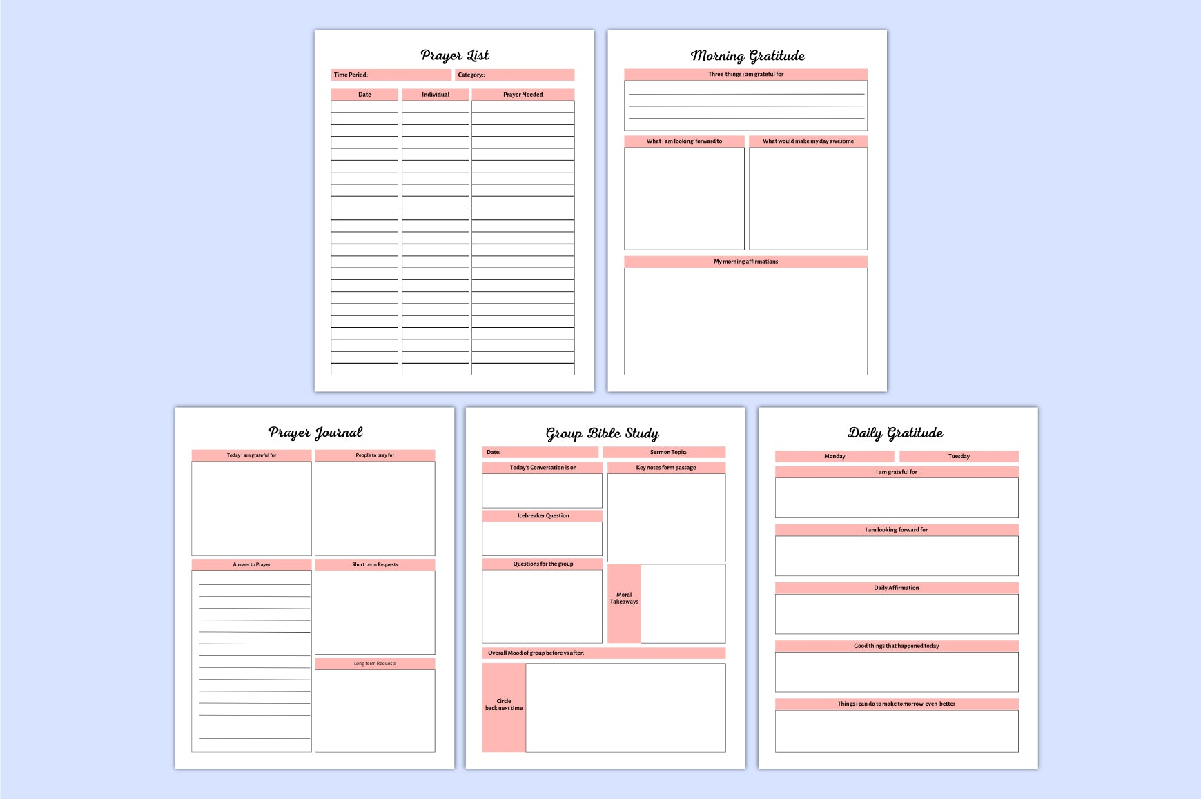 Bible Devotional Planner