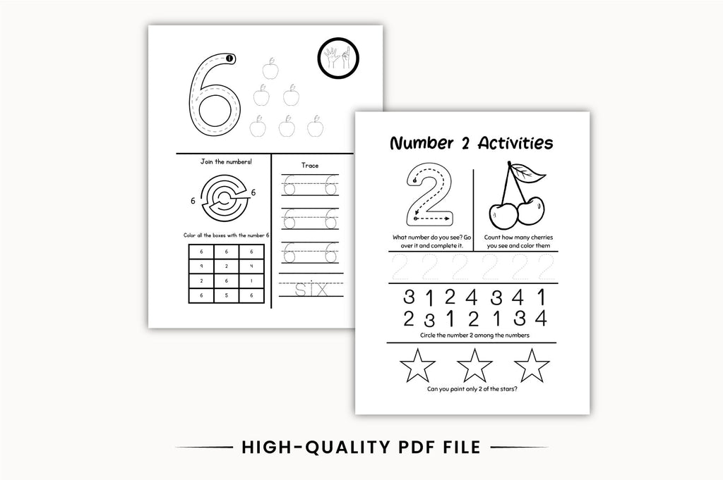 Number Dot Activity Workbook for Kids