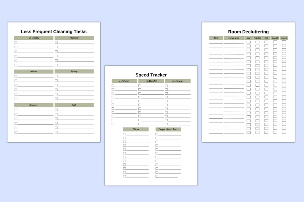 Adhd Cleaning Declutter Planner