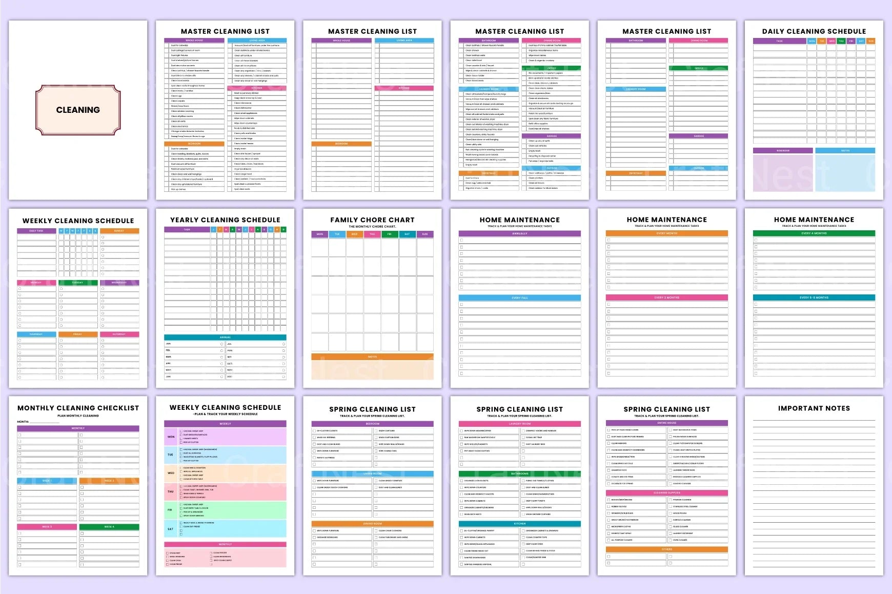 Ultimate ADHD Life Organizer goal setting and habit tracker pages