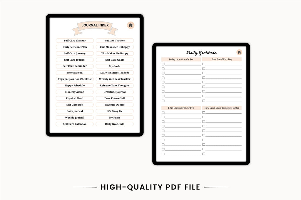 Self Care Wellness Journal