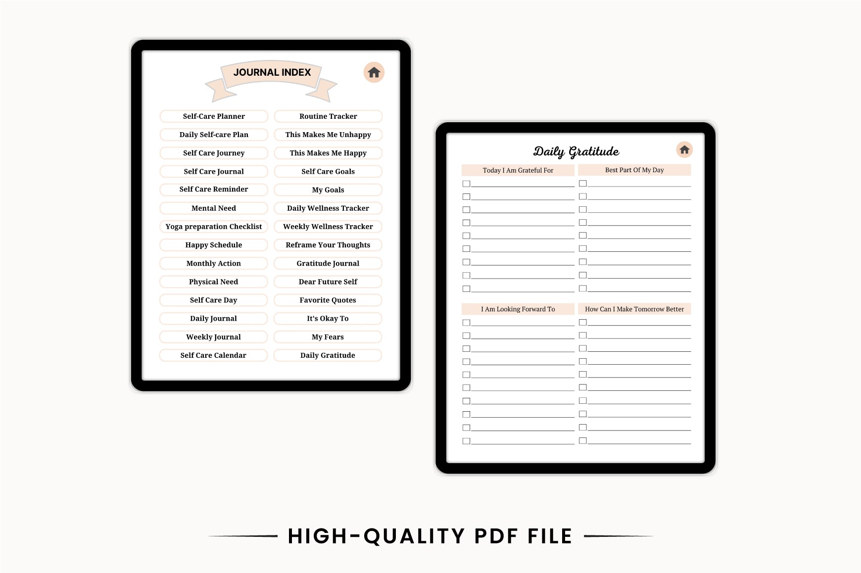 Self Care Wellness Journal