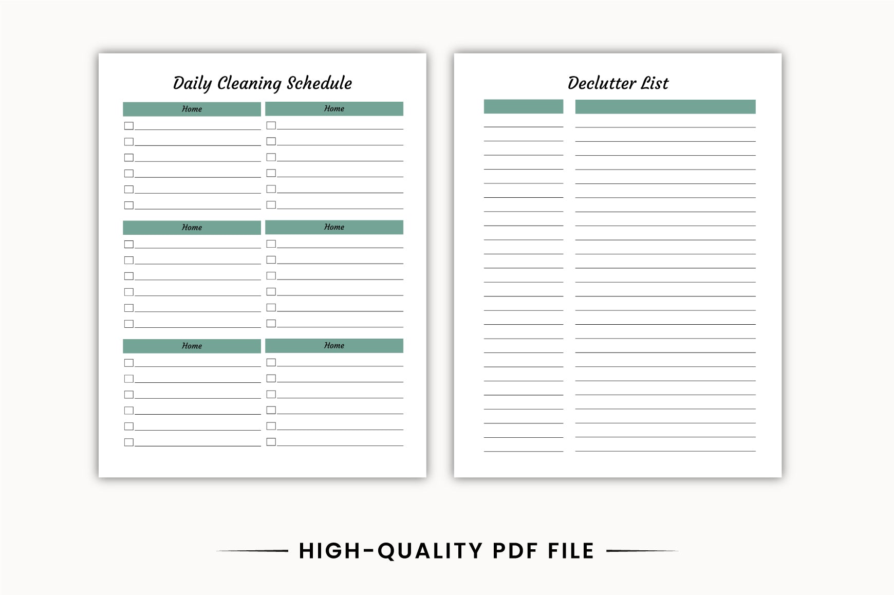 Home Cleaning Planner