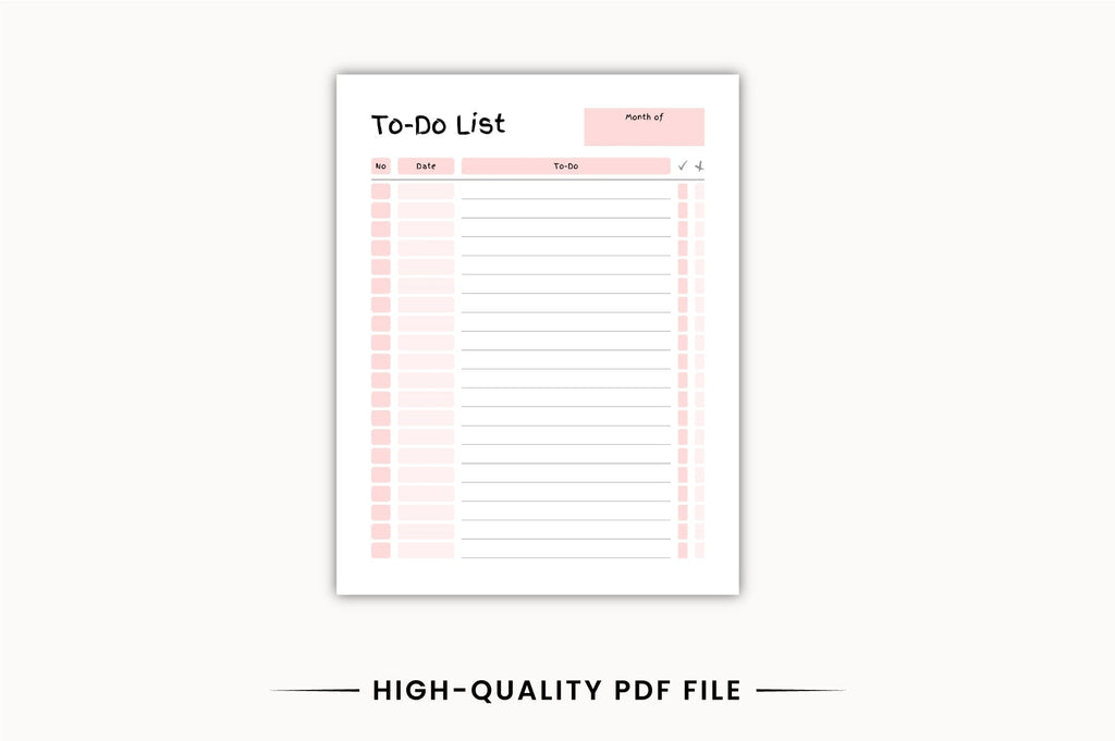 Productivity To-Do List Planner