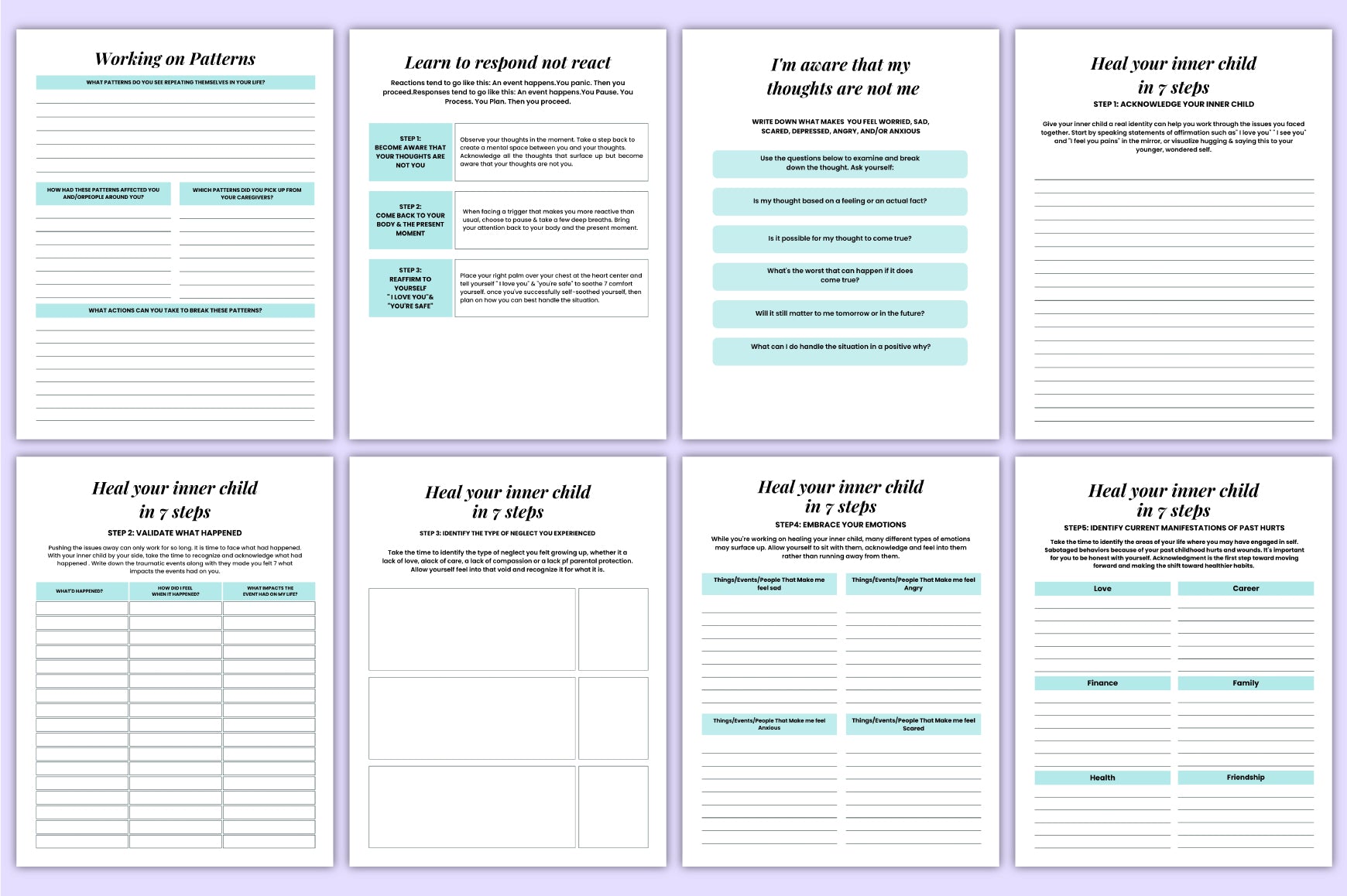 Trauma Healing Ptsd Workbook