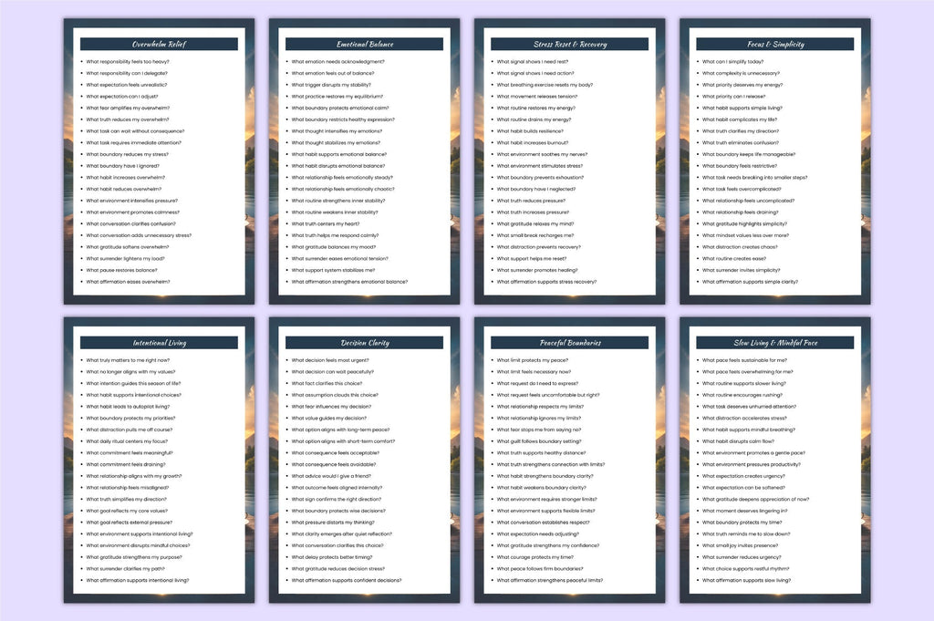 Calm Clarity Prompts Collection