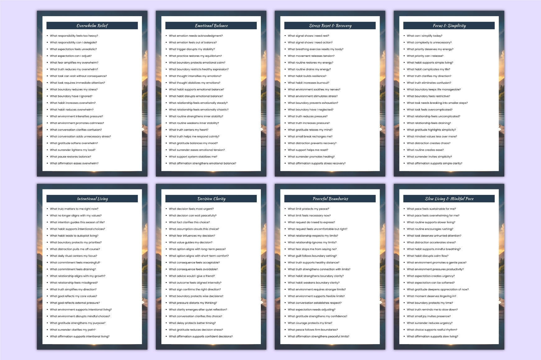 Calm Clarity Prompts Collection