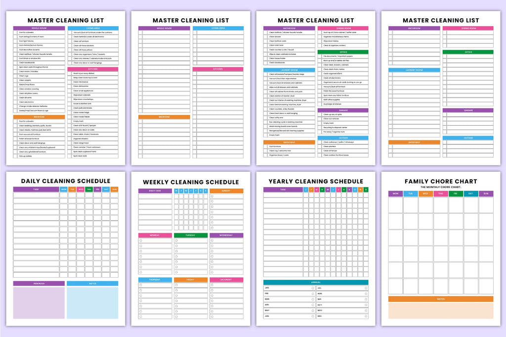Adhd Cleaning Planner
