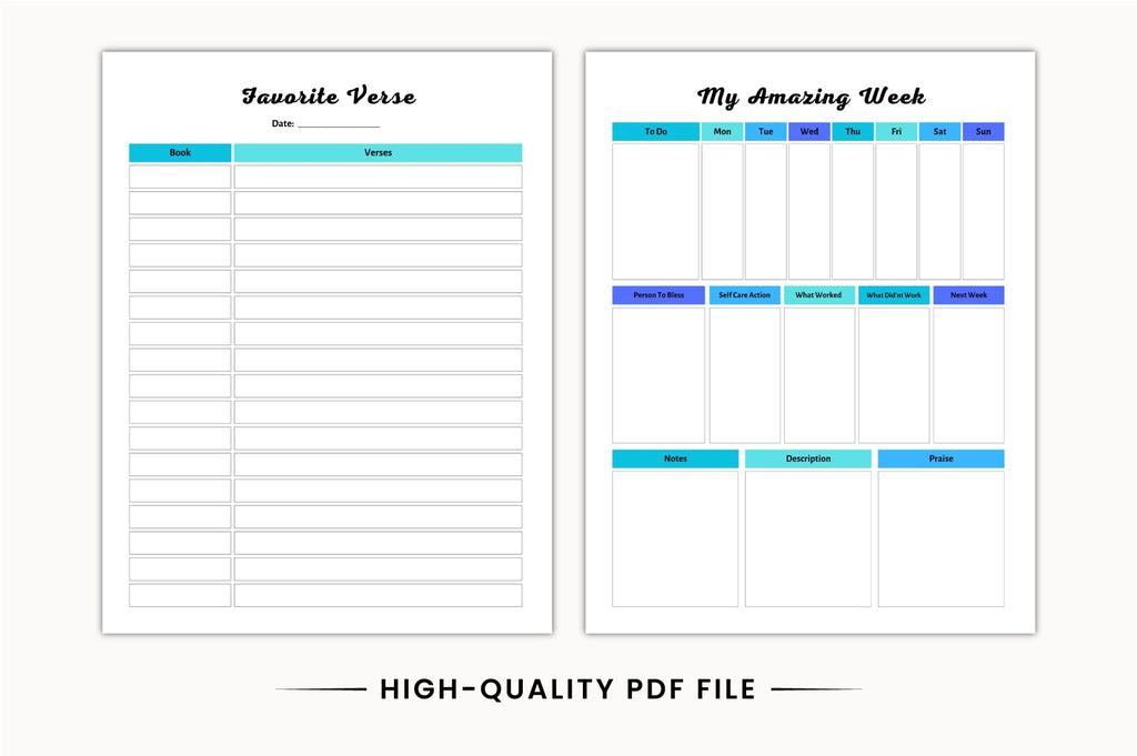 Christian Bible Devotional Planner